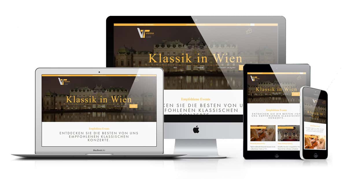 ViennaTickets im webdesign portfolio von Slidebird