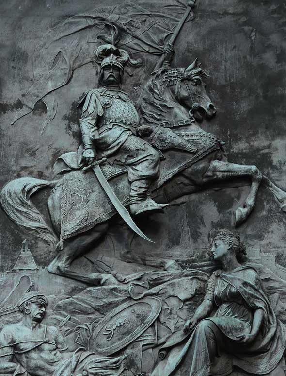 Reliefbild mit Ritter auf Pferd - dorotheum als Kunde von Slidebird