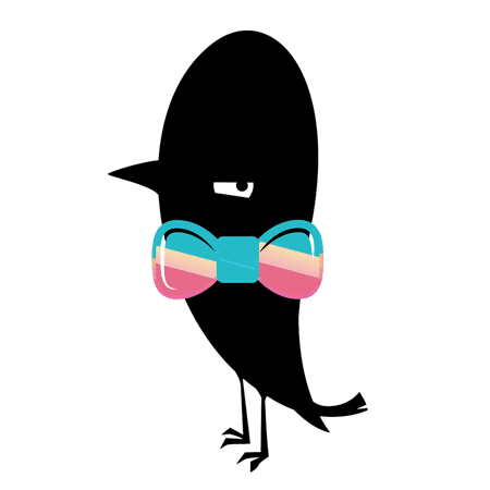 Slidebird Vogel mit Masche